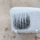 HVAC system covered with ice
